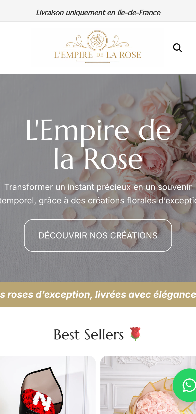 Page d'accueil L'Empire De La Rose